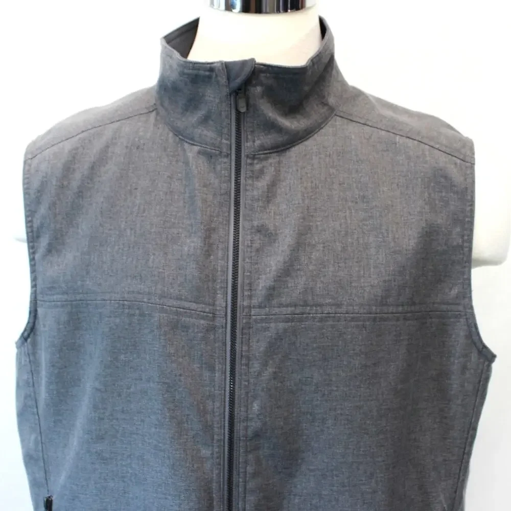 Exofficio Gray Full Zip Pockets Vest Coat Jacket XL